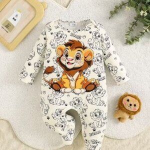 Cute Animal Lion Newborn Baby Crawling Romper